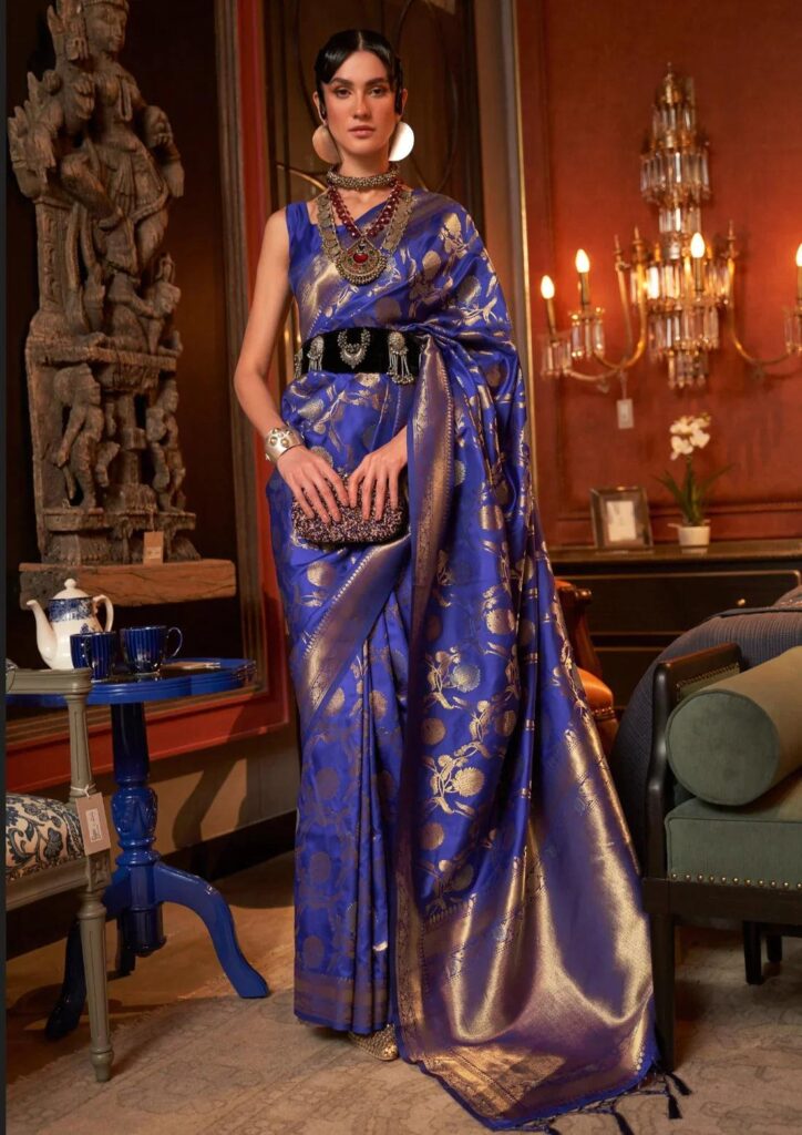 Silk Saree Blue