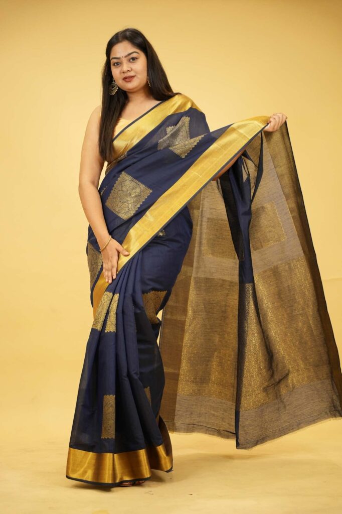 Silk Saree Blue