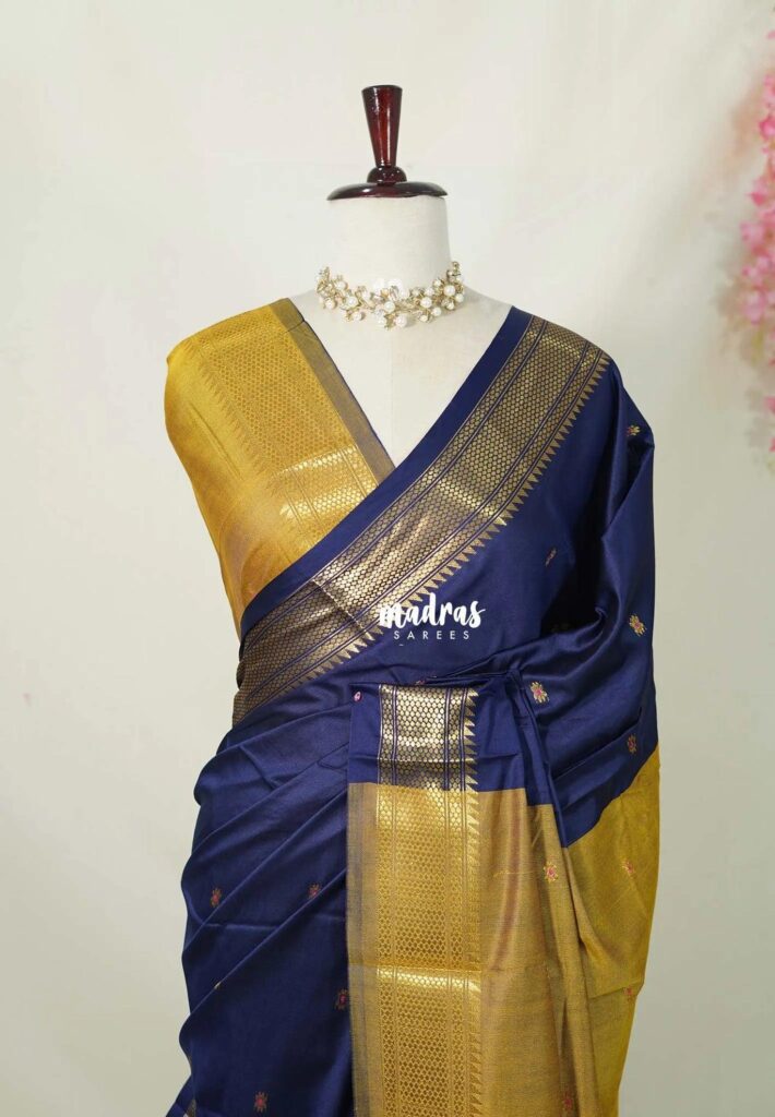 Silk Saree Blue