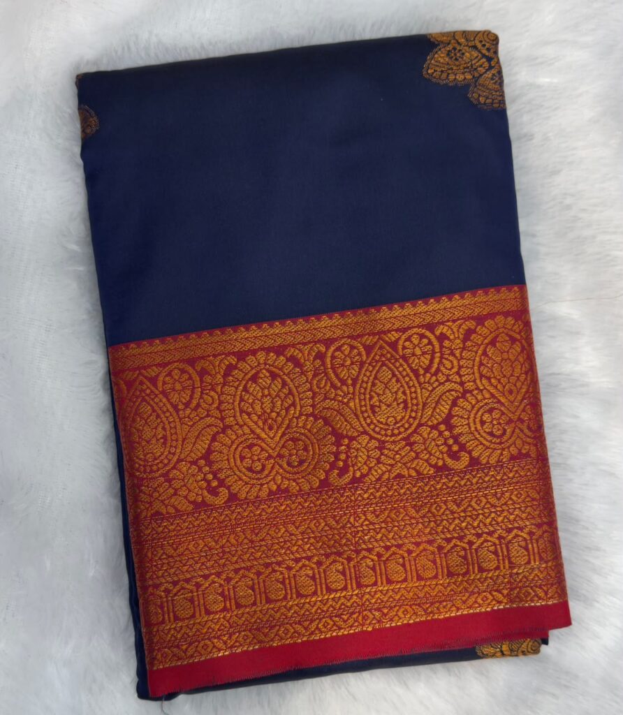Royal Navy Blue Designer Traditional Saree
