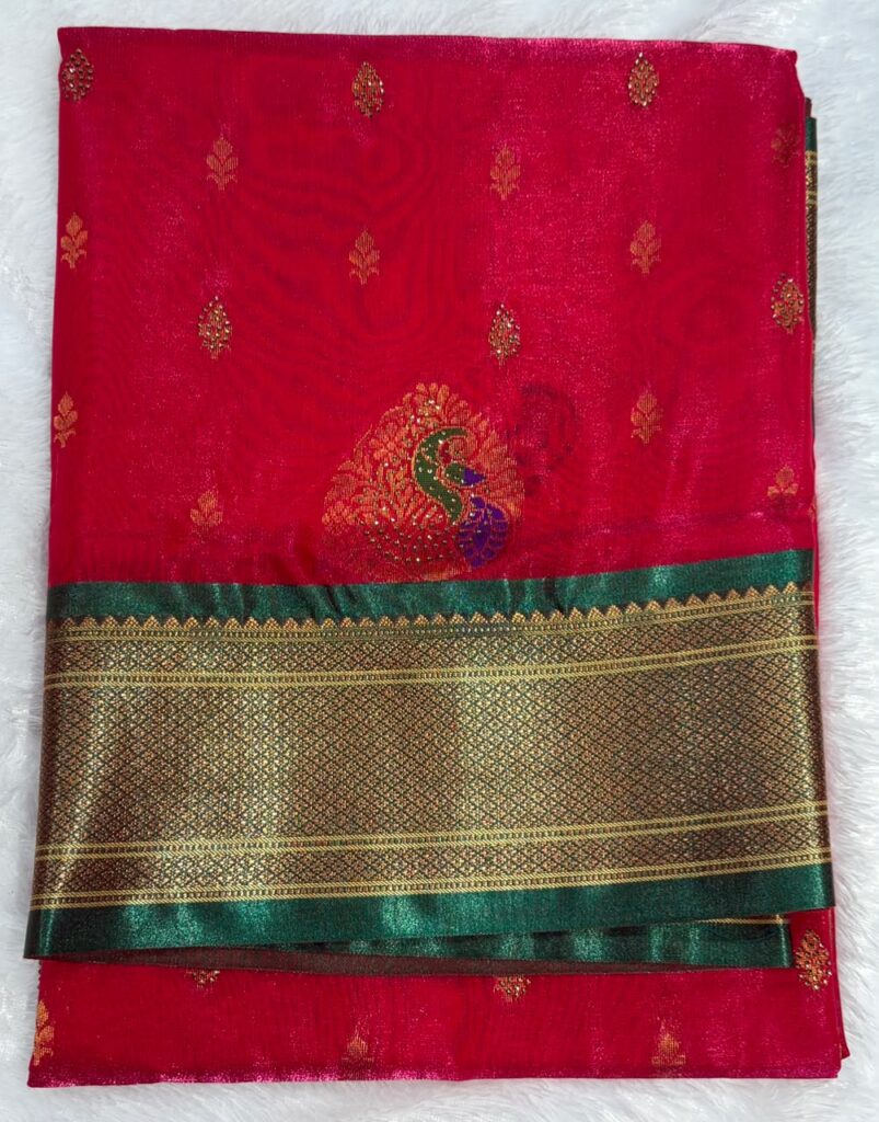 Red & Green Paithani Saree