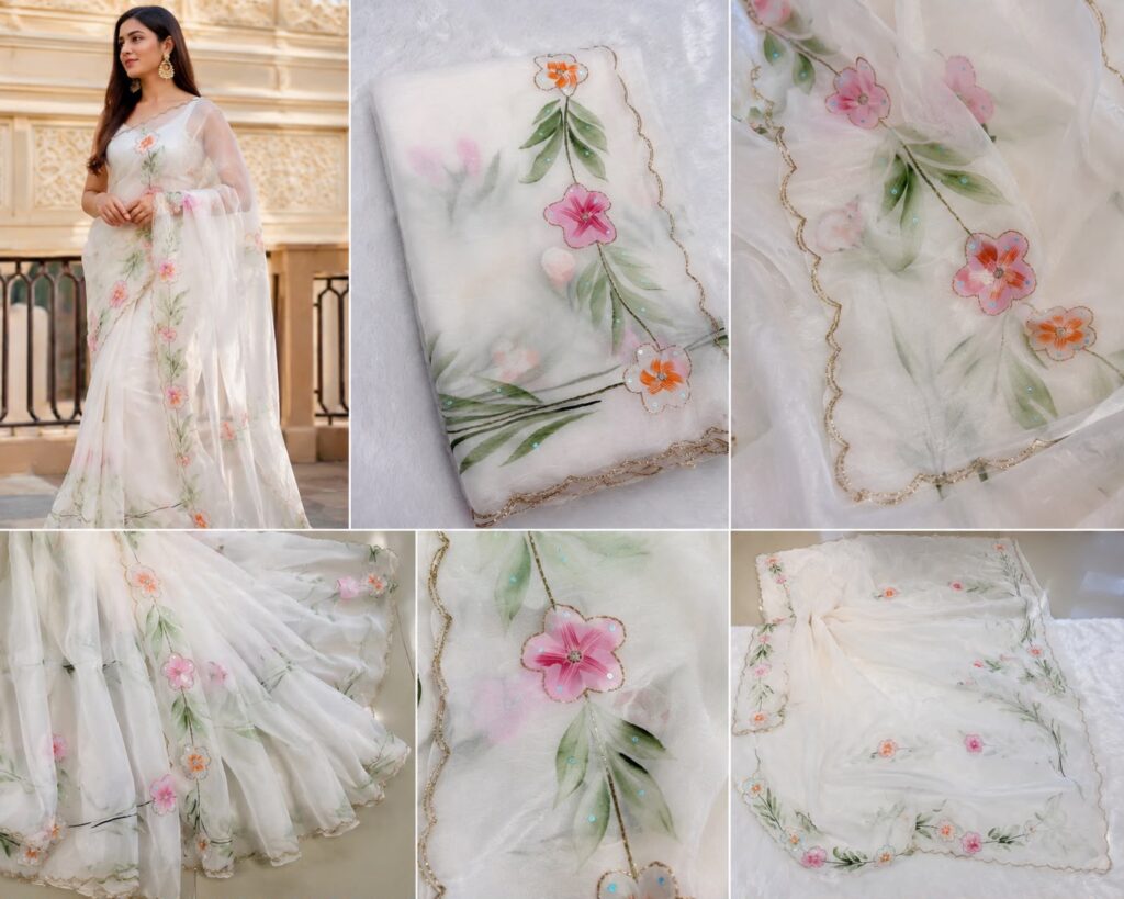 Floral Embroidery Saree